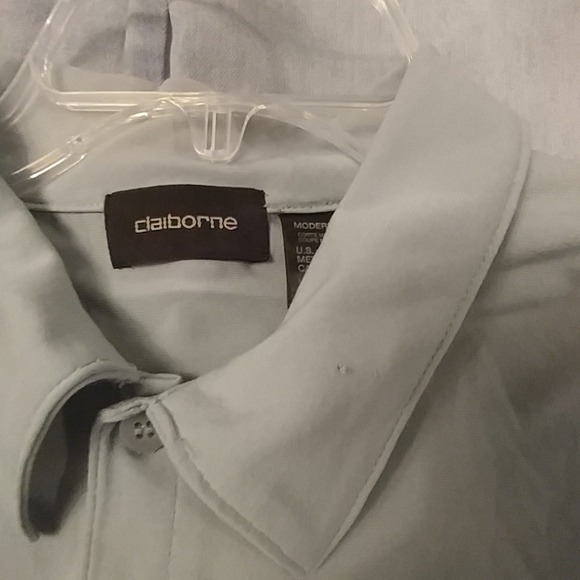 Men's Claiborne Modern Fit Sage Green Golf Shirt - Picture 3 of 3